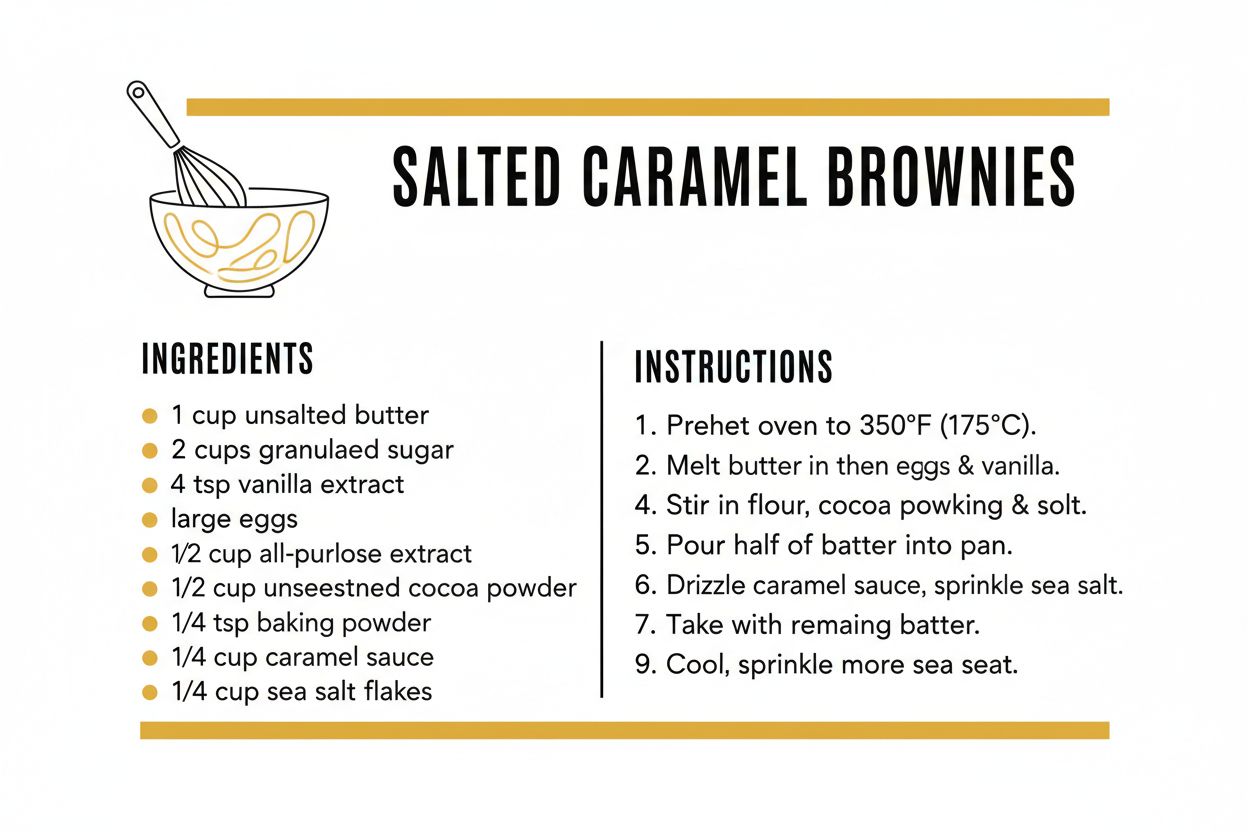 Modern Minimalist Recipe Card
