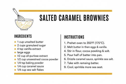Modern Minimalist Recipe Card